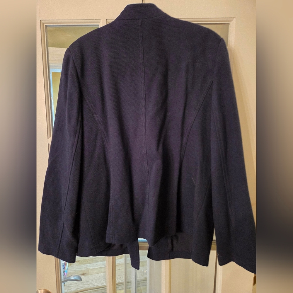 Talbots Navy Military-Style Button Blazer - Size 16 - Picture 3 of 8